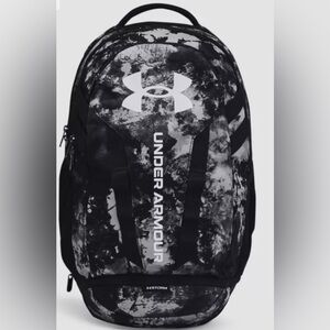 Under Armour UA Hustle 5.0 Camouflage Black and White Backpack